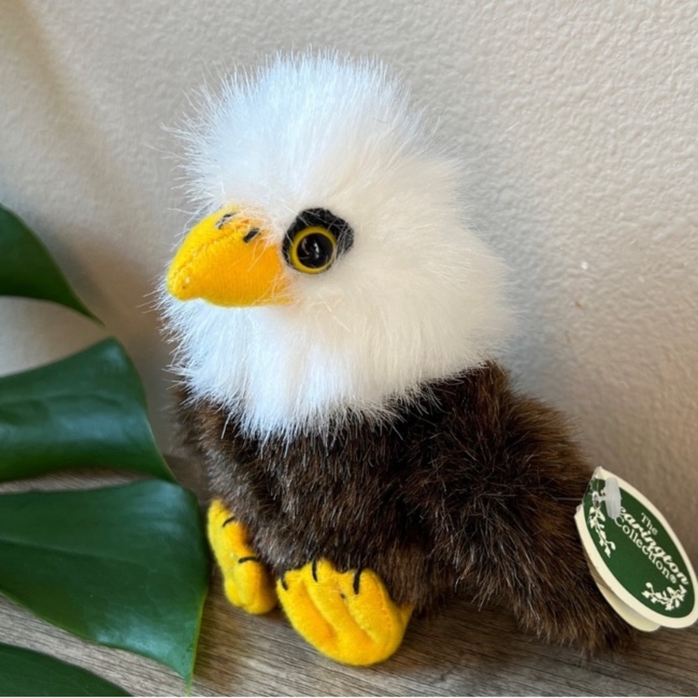 Bearington Collection 8” Bald Eagle “Soar” Fuzzy Plush Bird Stuffed Animal